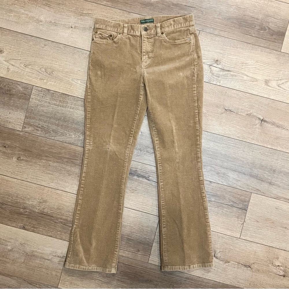 Lauren Ralph Lauren Tan Boot Cut Pants